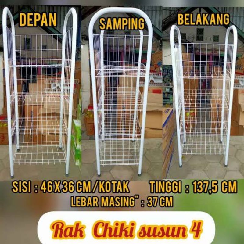 

PROMO rak serbaguna/ rak chiki 4 tingkat / rak chiki / keranjang chiki