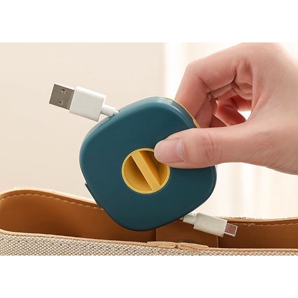 Kotak Penyimpanan Kabel Data / Kabel Charger / Kabel Handsfree /Pengulung Pengikat kabel