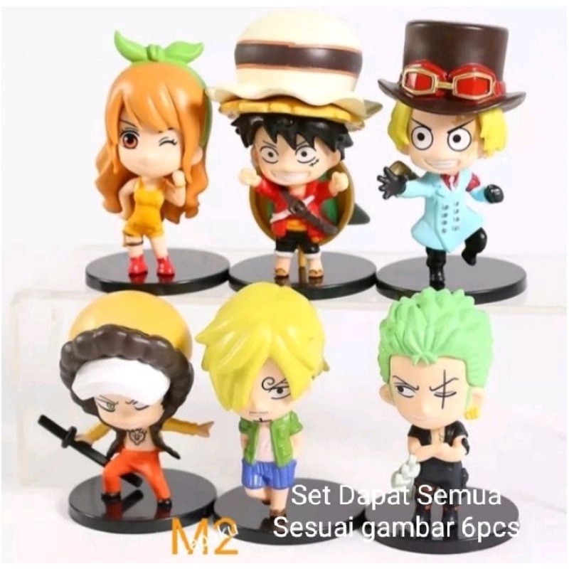 Figure Anime Onepiece Movie Stampede Luffy Zoro set of 6pcs