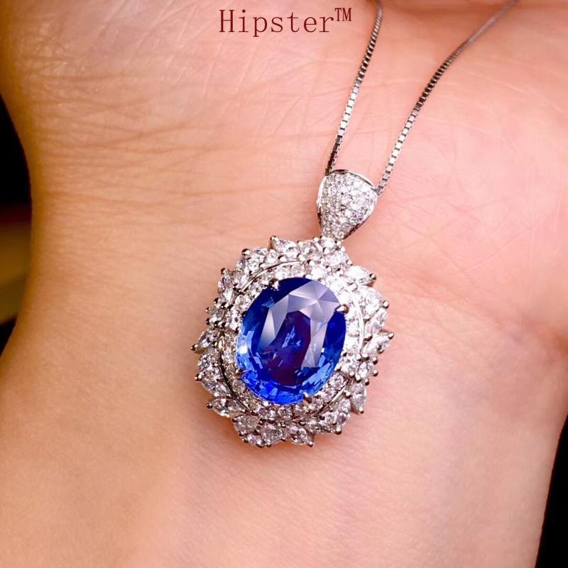 Sapphire Ring Women's Luxury Pendant Jewelry Set