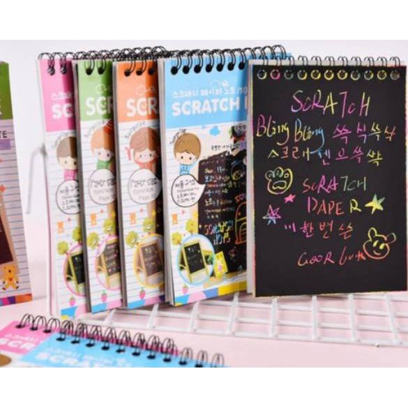 

Super Promo LZ9 BUKU GAMBAR MAGIC RAINBOW SCRATCH COLORFUL PAPER NOTE MENGGAMBAR SERU MAGIC BOOK BAG