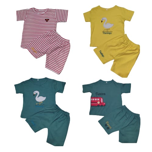 Setelan Set Baju Anak Karakter Motif &quot;BORDIR&quot; 1-4 tahun