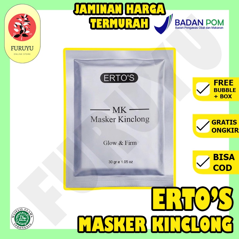 Ertos MK Erto's Masker Kinclong Glow &amp; Firm Masker Muka Kinclong 100% ORIGINAL TERDAFTAR BPOM