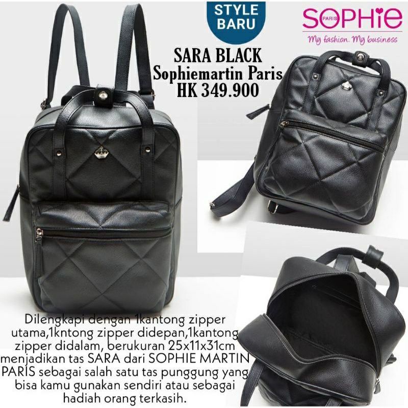 TAS SARA BACKPACK SOPHIE PARIS / RANSEL SARA SOPHIE MARTIN PARIS