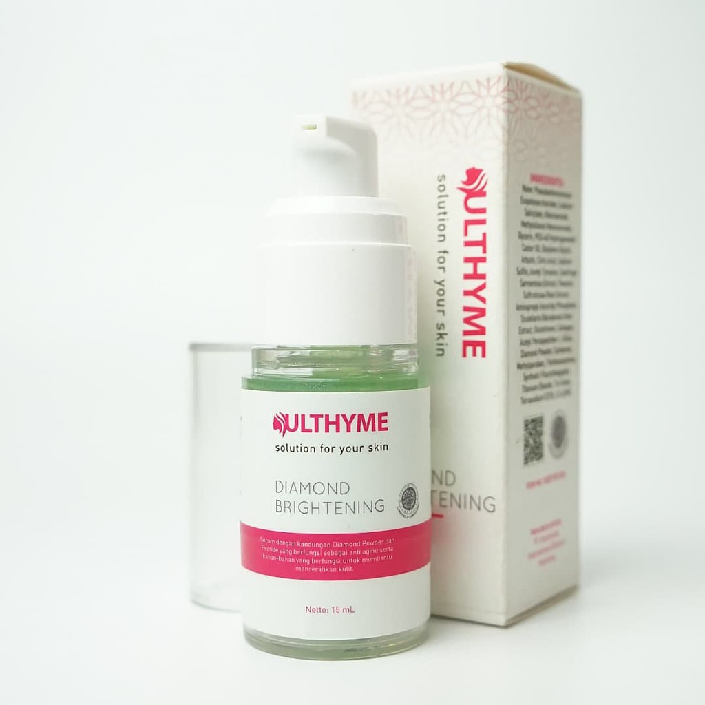 Serum Wajah Glowing  Diamond Ulthyme Skincare Serum Brightening BPOM Untuk Mencerahkan Dan Mengilang