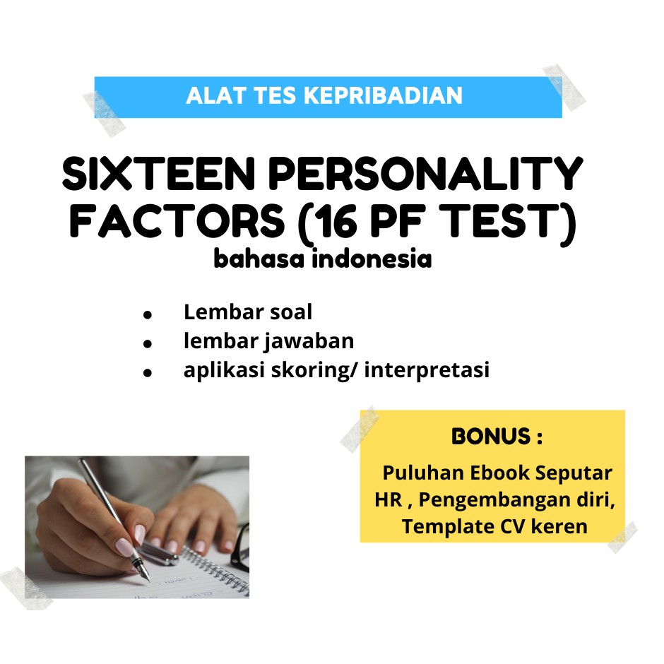Software Alat Tes Psikologi Sixteen Personality Factors 16 Pf Test Shopee Indonesia