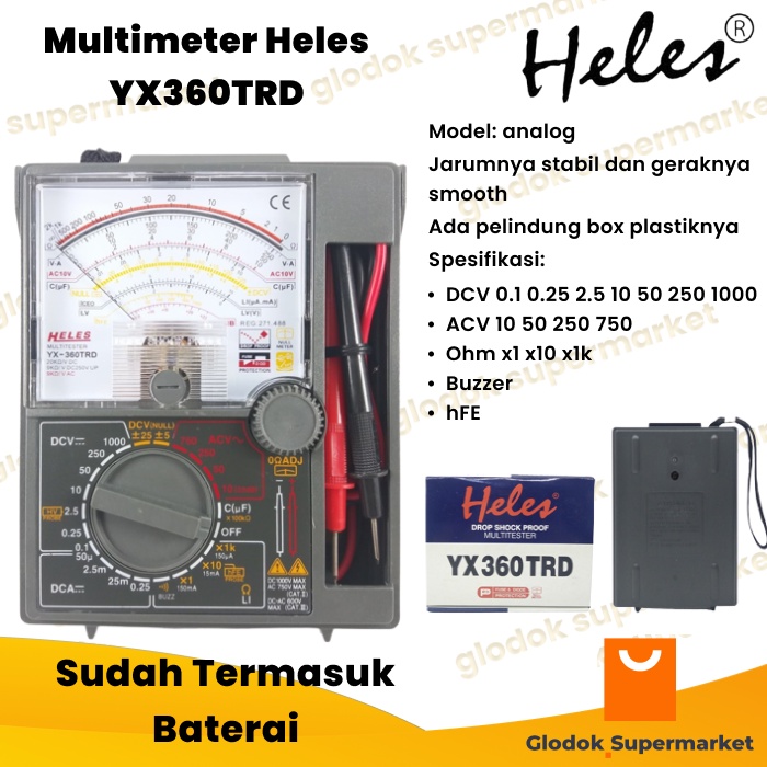 Multitester Heles YX360TRD Multimeter Analog YX 360 TRD Tester YX-360TRD