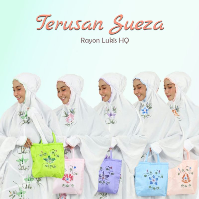 mukena terbaru mukena rayon lukis mukena terusan dewasa