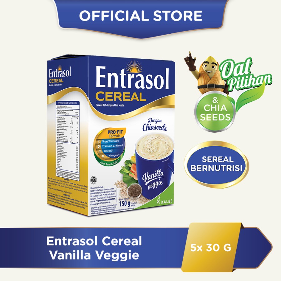 

ENTRASOL CEREAL VANILLA VEGGIE (5 Sachet @30gr)