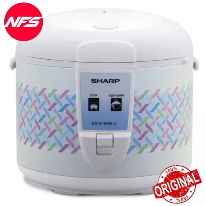 SHARP Rice Cooker KSN18MEC White Garansi Resmi KS-N18ME-C