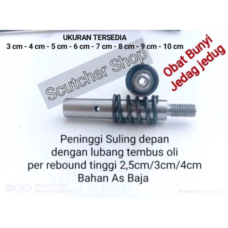 PAKET PENINGGI SHOCK DEPAN BELAKANG MOTOR MATIC BEAT STREET SCOOPY VARIO MIO FINO X-RIDE SPIN