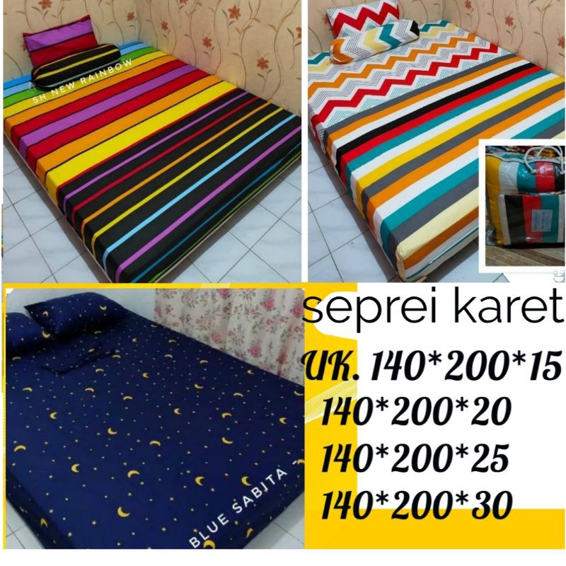 Sprei karet set UK.140*200 ( 15, 20, 25, 30 )