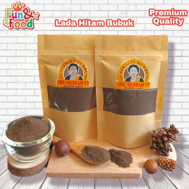 

Ibu Suharti - Rempah Lada Hitam Bubuk Murni Bumbu Dapur Merica Hitam Bubuk Pure Ground Black Pepper Kualitas Premium | Bumbu Dapur / Bumbu Rempah Termurah