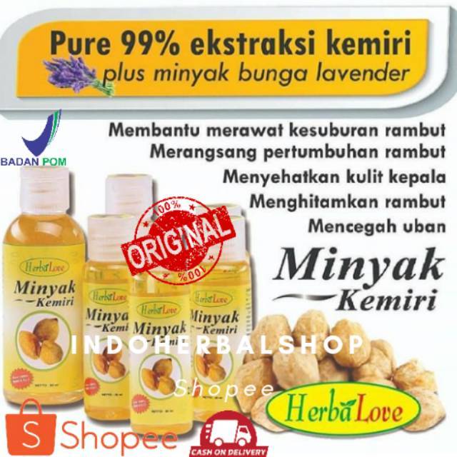 MINYAK KEMIRI MURNI PENUMBUH RAMBUT/ PENUMBUH RAMBUT/ OBAT PENUMBUH RAMBUT/ MINYAK KEMIRI ASLI BPOM