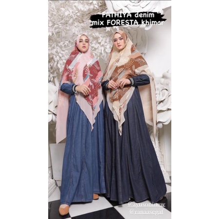 DENIM FATHIYA DAILY DRESS SYARI BY BUGIO CLOTHING