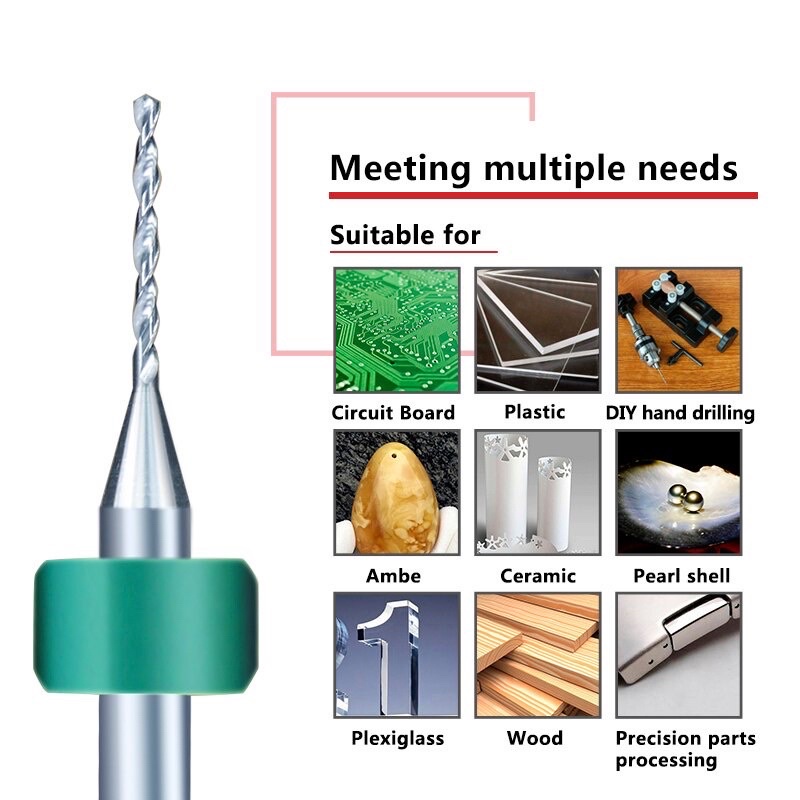 Mata Bor Micro Tungsten PCB CNC Circuit Board Mini Drill 0.1mm - 1mm