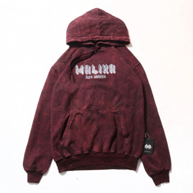 SWEATER HOODIE SANDWASH/WOSHING ORIGINAL MALIKA BORDIR (BESTSELLER)