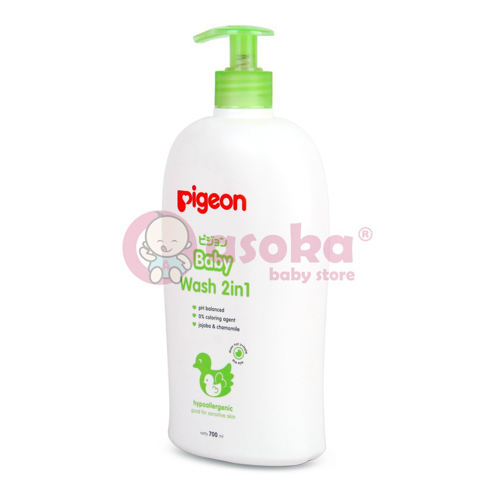 Pigeon Baby Wash 2 in 1 Hair &amp; Body 400ml ASOKA