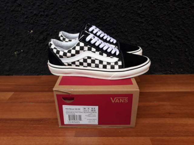 VANS OLD SKOOL ANAHEIM CHECKERBOARD BLACK WHITE PREMIUM BNIB MADE IN CHINA Waffle DT