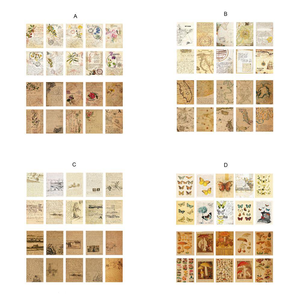 Preva 60pcs/lot Memo Pads Notes Vintage Album Jurnal Retro Kertas Stiker