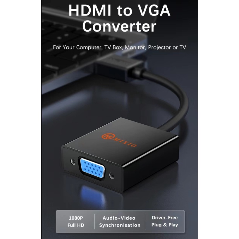 ACF (MIXIO) ACF Adapter Converter HDMI to VGA / HDMI TO VGA CONVERTER