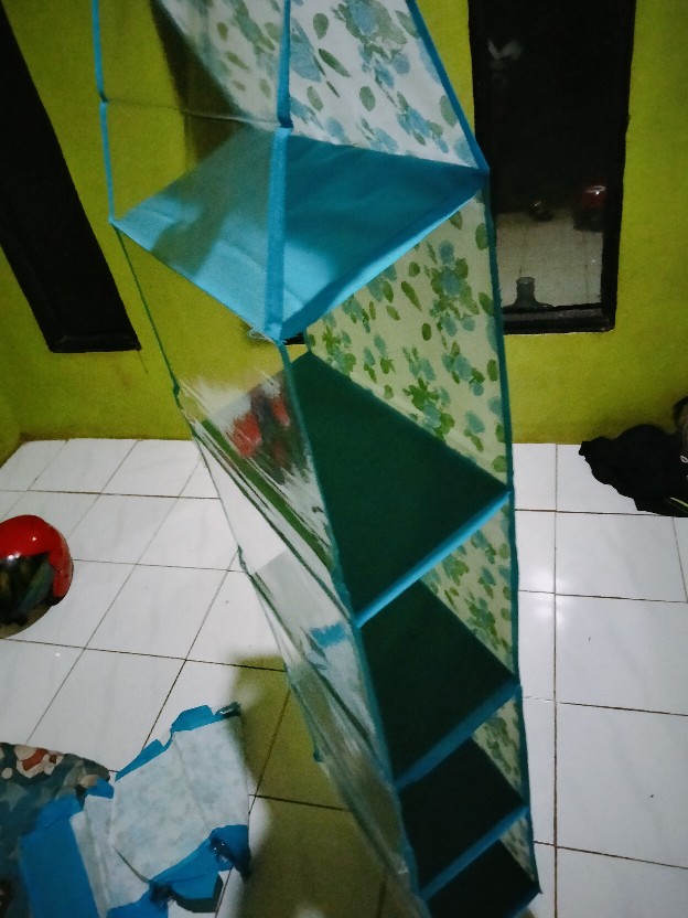 [bisa Cod]promo Murah Set 5in1 Rak Gantung Motif Bunga Tanpa Resleting Kualitas Terbaik Dan Termurah
