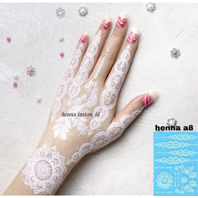 HENNA INSTAN / HENA TATTO PENGANTIN / FREE GLITER-A8
