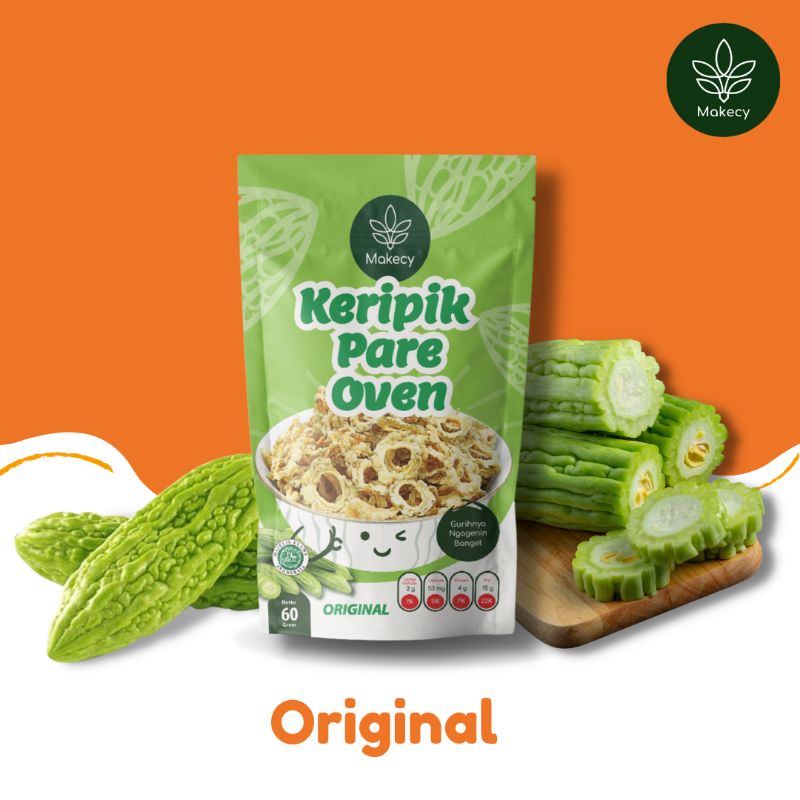 

Makecy Keripik Pare Oven Cemilan Rendah Lemak 60 g