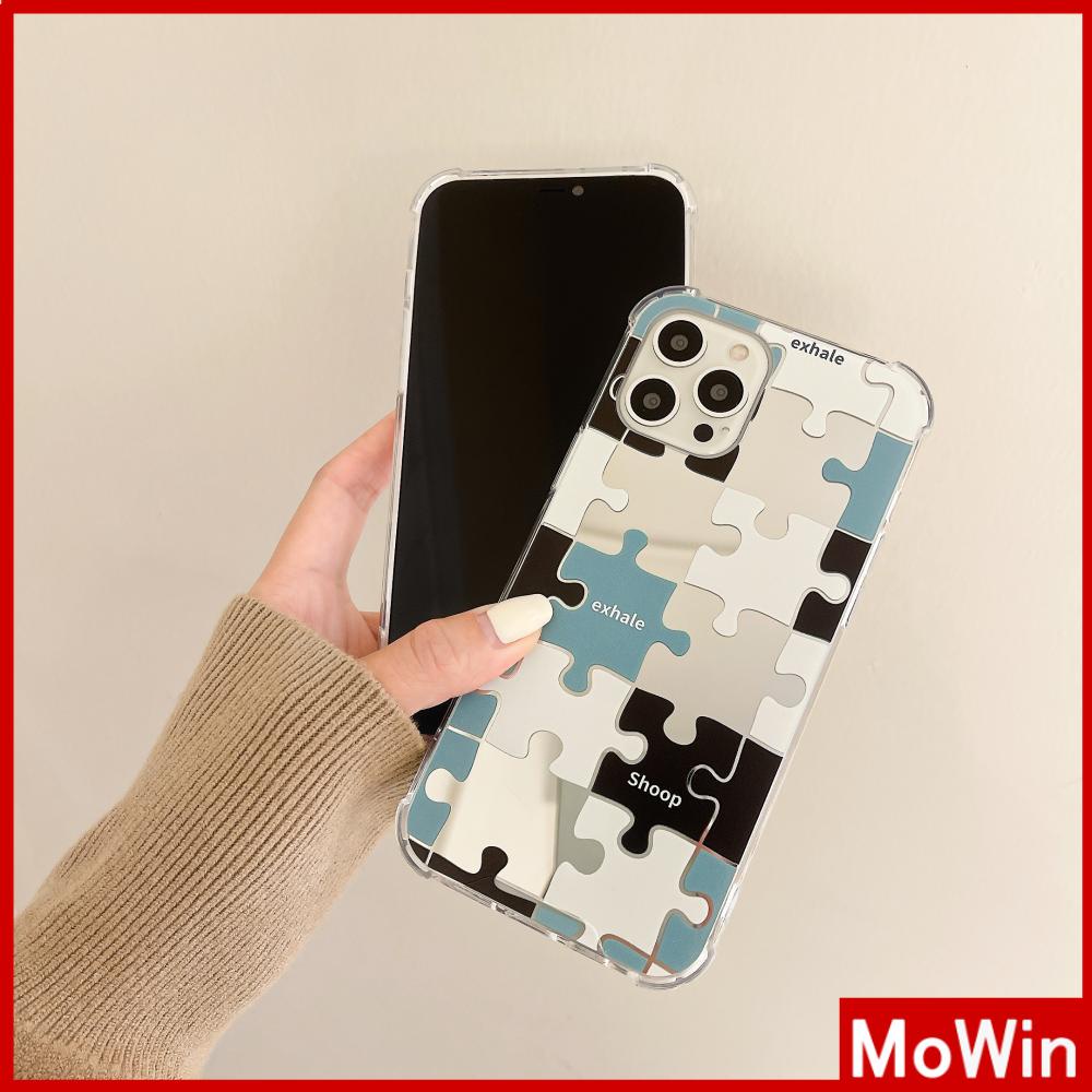 iPhone Case Acrylic HD Mirror Airbag Shockproof Protection Camera Cute Puzzle Compatible For iPhone 11 iPhone 13 Pro Max iPhone 12 Pro Max iPhone 7 Plus iPhone xr xs max