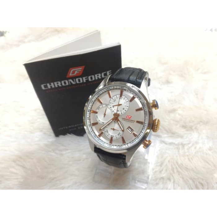 Chronoforce Jam Tangan Pria Strap Kulit CF 5239 Original