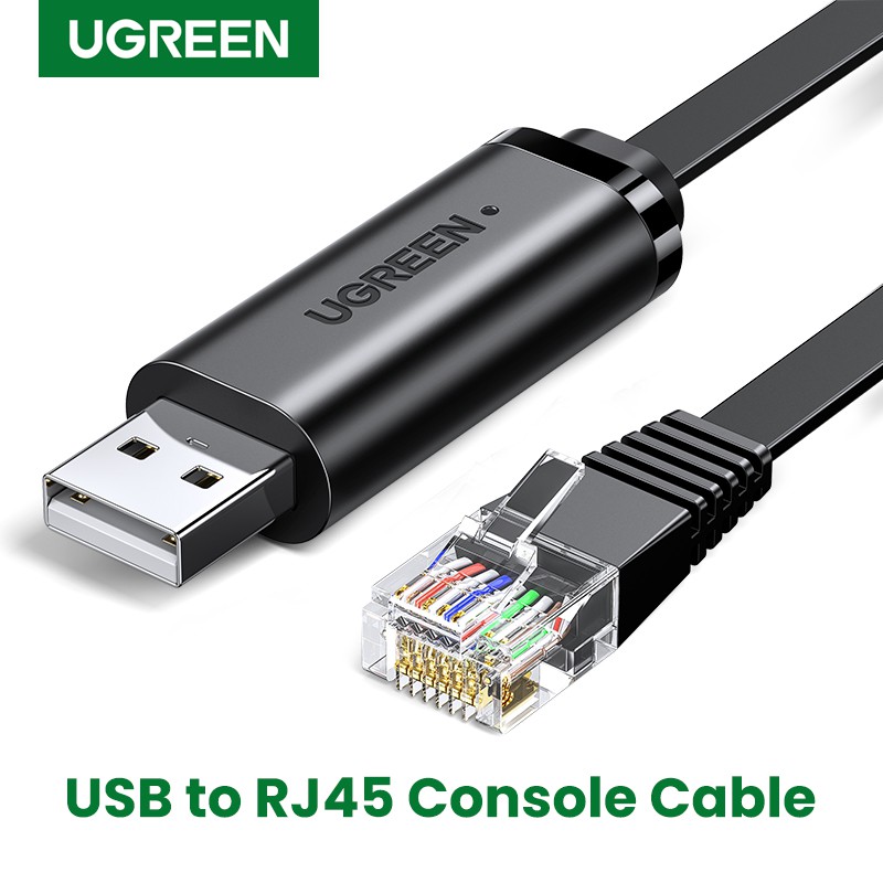 【Stok Produk di Indonesia】Ugreen Kabel Adapter Converter Usb To Rj45 Panjang 1.5m Rs232