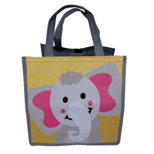 Tas Ultah Tenteng Vinil Animal Jumbo untuk kotak nasi dan snack all size-2