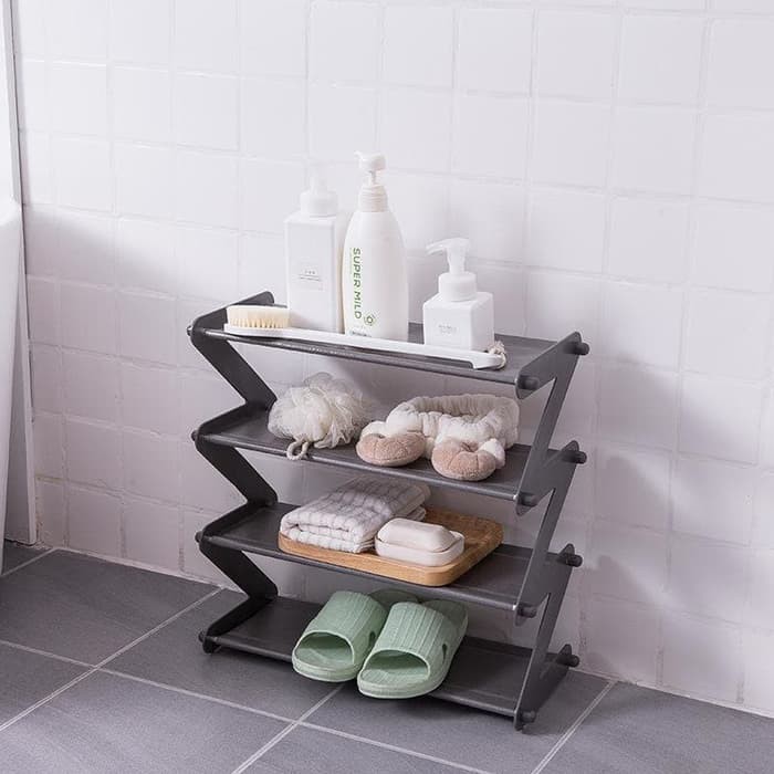 Rak Sepatu &amp; buku mininalis Amazing Shoe Rack 4 Susun PORTABLE 46 cm