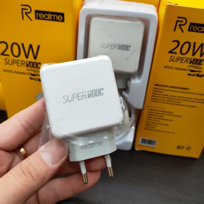 CHARGER REALME MICRO USB 20W SUPERVOOC FAST CHARGING ORIGINAL 5V 4A