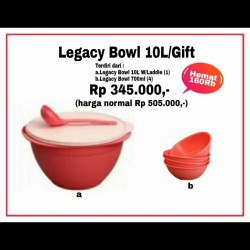 Legacy Bowl Tupperware 10L free mangkok legacy 4pcs