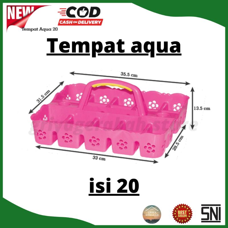 Tempat minuman tempat aqua kranjang aqua gelas wadah/tempat aqua buat lebaran isi 20
