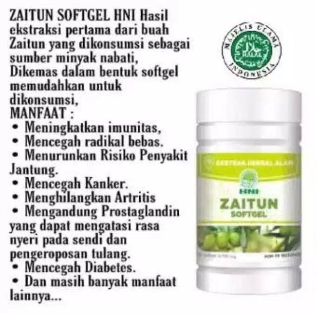 Zaitun Softgel Hni Hpai Pencegah Kangker Dan Kolesterol Shopee Indonesia