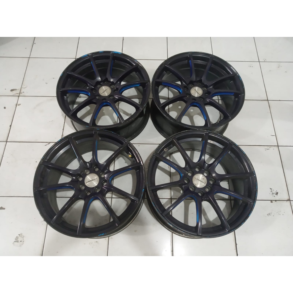 velg mobil second racing hsr ring 17x7,5 pcd 8x100-114 masuk untuk mobil brio agya city aveo xenia a