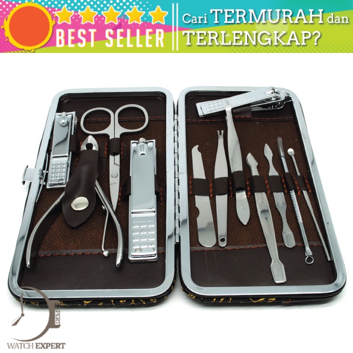 Bisa COD Set Gunting Kuku Nail Art Set Manicure Pedicure 12 PCS - Biutte.co 012A