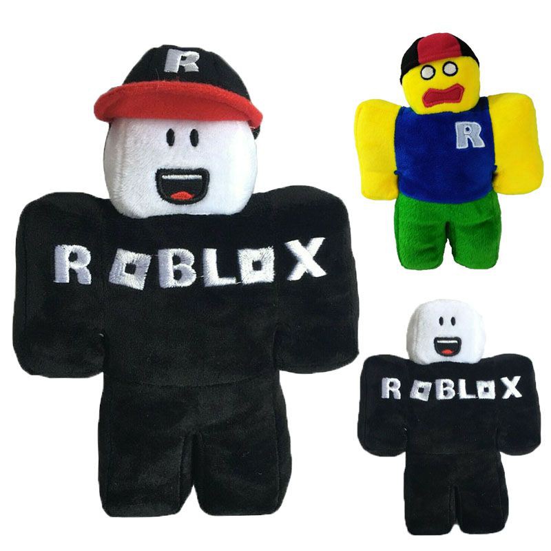 【Ready Stock!】Boneka Plush Roblox Klasik 30cm Dengan Topi Dapat Dilepas Untuk Hadiah Natal Anak