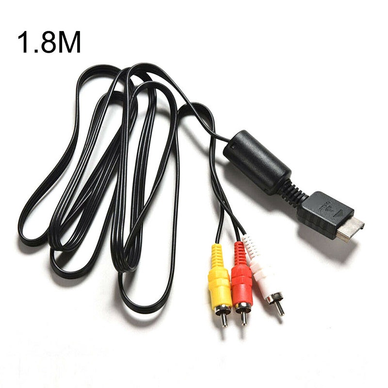 (LUCKID) Kabel Audio Video AV 3 RCA Flat Untuk Playstation PS PS2