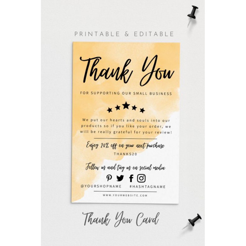 

THANK YOU CARD / THANK CARD / Kartu ucapan terimakasih