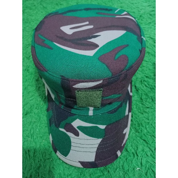 Topi PET PDL TNI AD bahan Velbed