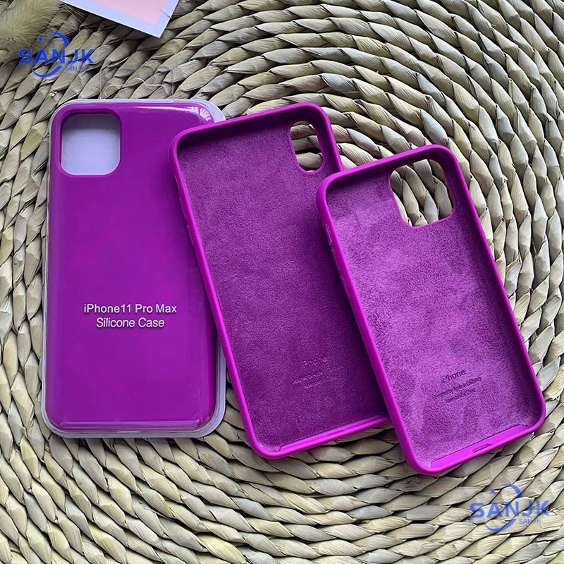 Soft case Bahan Silikon Warna Ungu Untuk iPSE2 11 IP11 Pro Max iP 6s 7P 8 Plus