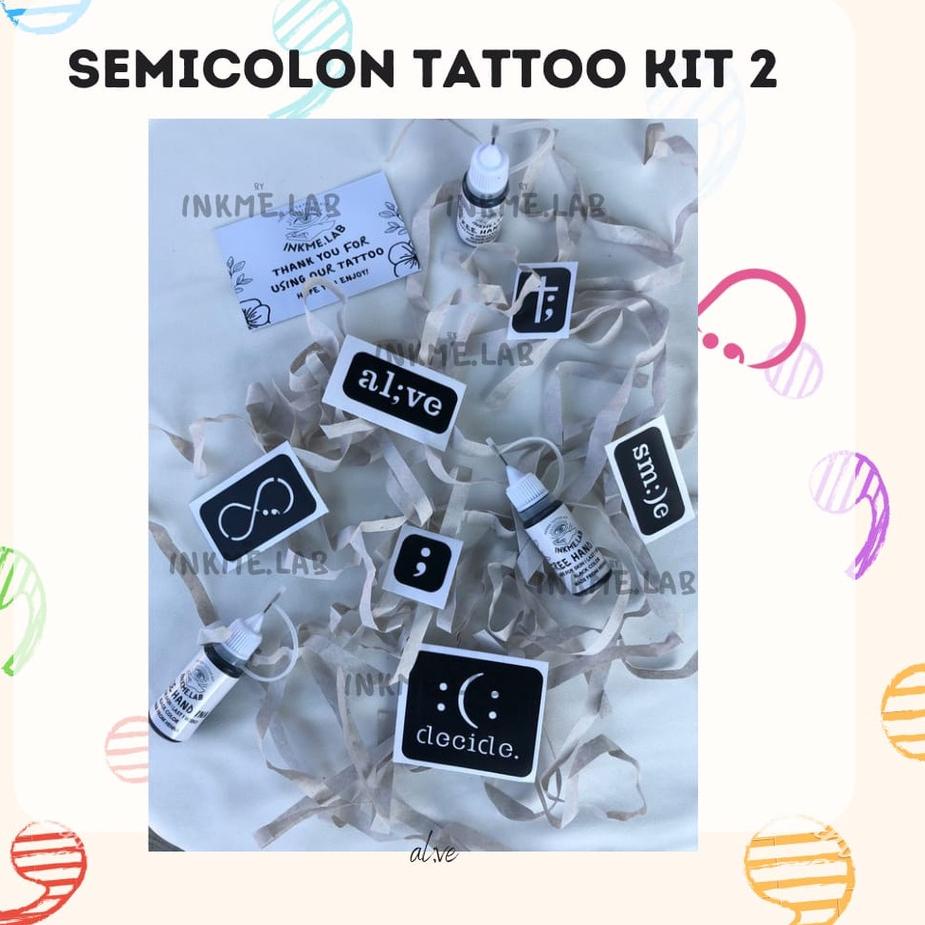 ❤[NEW VARIANT]❤  Semicolon Tattoo Kit produck terbaik