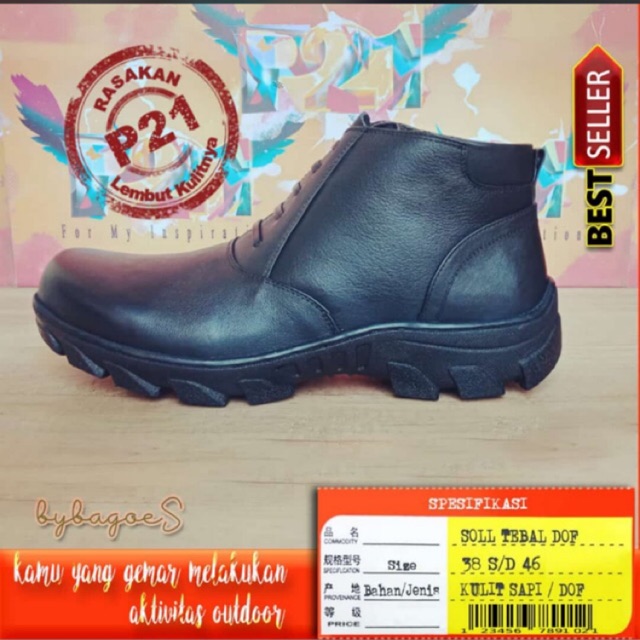 sepatu PDH pria sol tebal dove merk P21