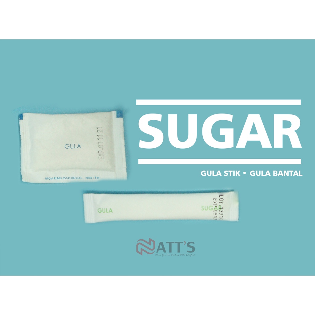 

Gula putih sachet/ white sugar sachet/ stik 8 gram