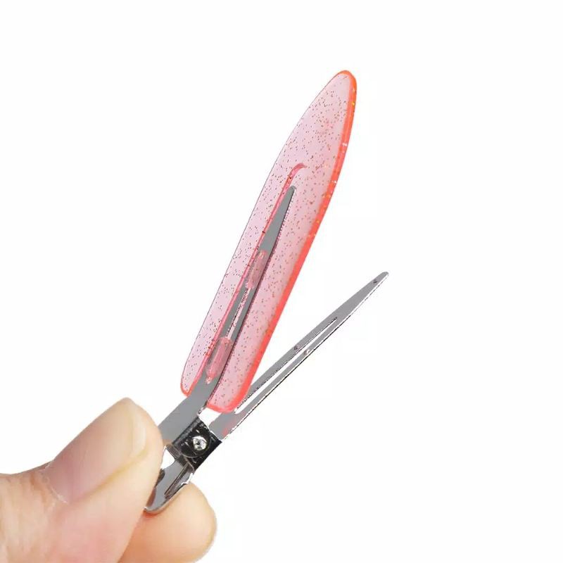 FerenHongXia 4Pcs/Set Seamless Japan Fashion Wide Resin Transparent Candy Color Hair Clips