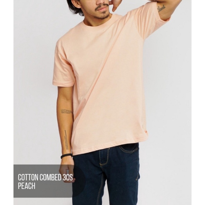 Indoholic Atasan Baju Pakaian Pria Cowok wanita Kaos Distro Polos Polosan Murah terbaru Combed 100% Original