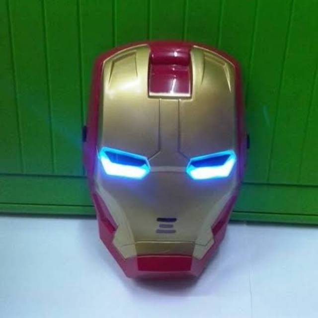 Mainan Topeng Avengers Lampu LED - Cosplay Spiderman Hulk Ironman Anak
